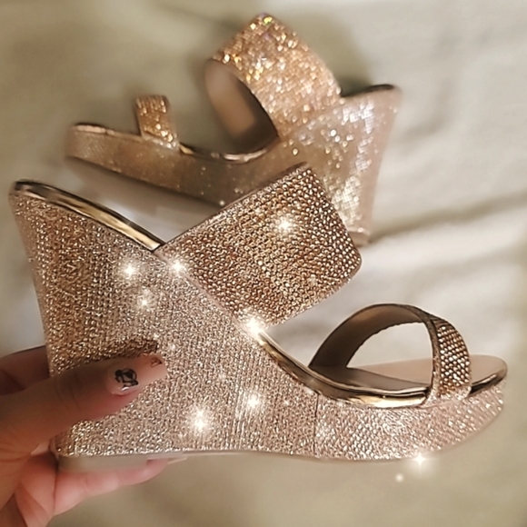 Last pairs no restocked Champagne mesh platform - Picture 2 of 8